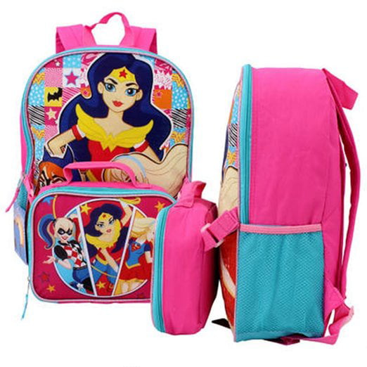 Backpack - Comics - Super Hero Girls w/Lunch Bag 16 New 68242 - Walmart.com