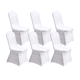 thumbnail image 1 of Juego De Fundas Para Sillas De Fiesta De Boda De 6 Pcs Malubero Blanco, 1 of 5