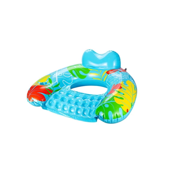 SEETOHOME 2 Pack  Pool Floats for Adult, Inflatable Pool Chair Float with Cup Holder, Pool Loungers Chair for Beach Pool Lake Travel