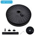thumbnail image 5 of Simple Deluxe 20Inch 50LBS Capacity Heavy Duty Patio Market Umbrella Base Stand with Steel Holder Water Filled for Outdoor Lawn Garden, Black, Round, 5 of 7