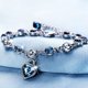 thumbnail image 1 of pulseras mujer san valentin tous joyería mujer bisutería mujer accesorios mujPulsera de lujo de hojas trenzadas para mujer, brazalete de cristal para boda, aniversario, regalos del Día de San Valentín, 1 of 4