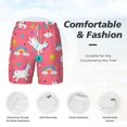 thumbnail image 4 of Kdxio Yoga Unicorn Print Men'S Swim Trunks With Compression Liner 7 Inch Inseam Quick Dry Swim Shorts, 4 of 7