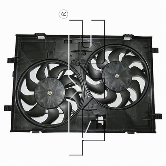 TYC 623030 Replacement Cooling Fan Assembly for 07-09 LINCOLN MKZ (CAR) Fits 1996 Dodge Ram 2500