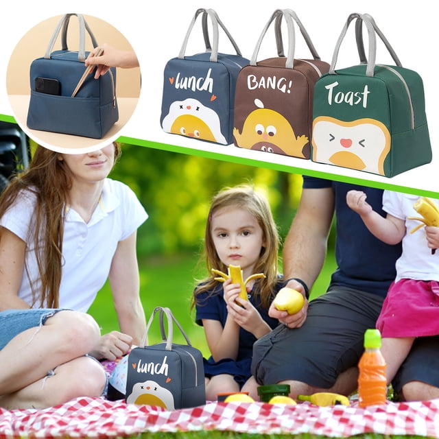 Back to School! mtvxesu Lunch Bag, Thermal Insulation Bag Cute Thermal Insulation Bag Large Capacity Portable Lunch Bento Portable Bag Thermal Insulation Lunch Box Bag