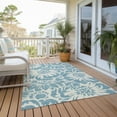 thumbnail image 6 of Addison Rugs Chantille Indoor/Outdoor Transitional Floral Denim Washable Rectangle Rug, 2'6" x 3'10", 6 of 6