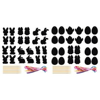 72/48/24PCS Easter Bunny Scratch Mini Art Set Color Scratch Art Easter Egg Ornaments Decorations DIY Easter Craft Kits Kids Easter Party Gifts Egg Basket Stuffers