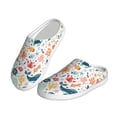 thumbnail image 2 of Daiia Sea Life 1 Print Women’s Fuzzy Slippers Memory Foam Lightweight House Shoes Cozy Loafer Flannel House Shoes-42/43, 2 of 7