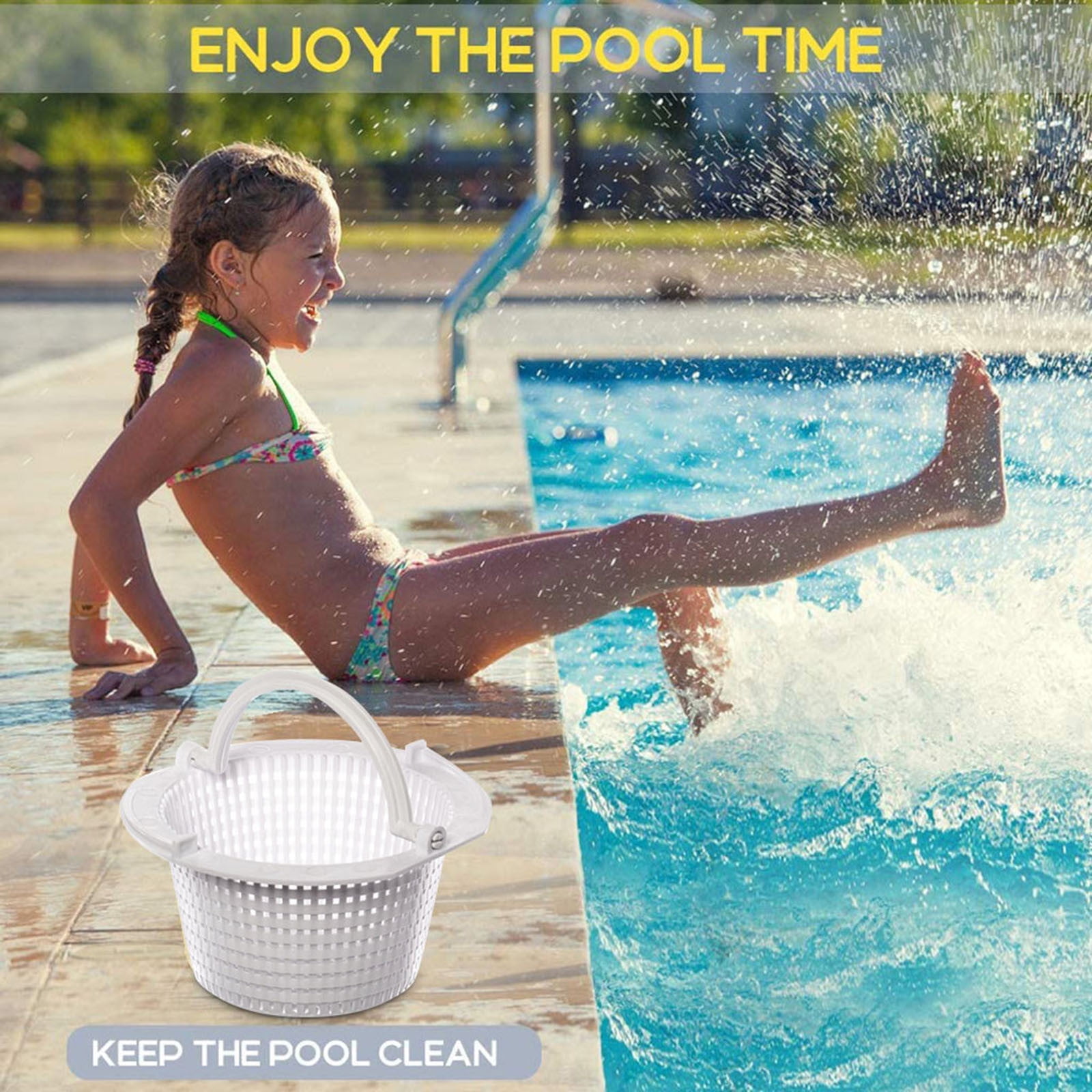 Piscine Tubulaire Écumeur De Surface Wiltec Pour Piscine - Skimmer Avec Panier - Compatible Piscines Acier - Préfiltration Skimmer Piscine Hors Sol Intex