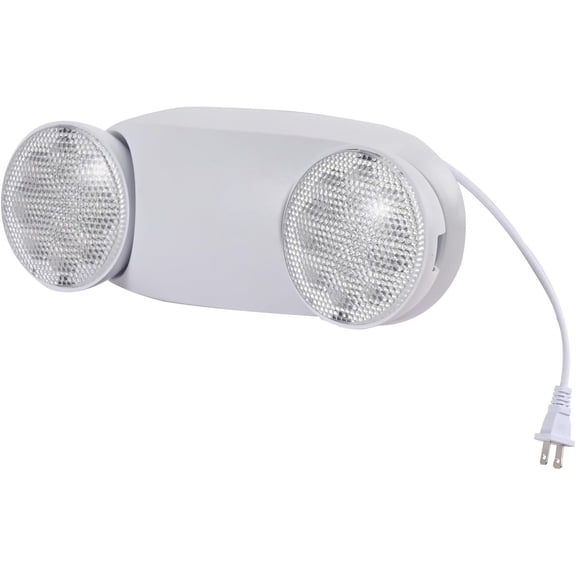 LED Emergency Lights with Battery Backup Commercial Emergency Light Fixtures for Business Home Power Failure Outage Exit Sign Lighting with Plug in Cord AC85-277V 200lm 4Hours