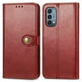 thumbnail image 2 of Dteck Case for OnePlus Nord N200 5G,Magnetic Retro Leather Card Holder Wallet Flip Case Kickstand Shockproof Protective Phone Cover,Red, 2 of 5