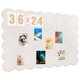 thumbnail image 1 of Tablón de anuncios de fieltro con borde ondulado plegable color beige 90 x 60 cm azulejos de fieltro para pared tablón de corcho autoadhesivo cuadro d, 1 of 7