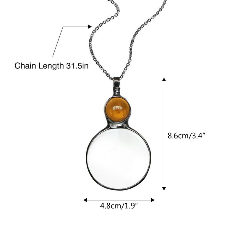 Hanging Loupe Magnifying Glass Reading Inspection Coins Pendant