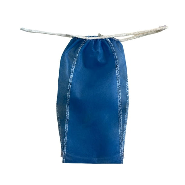 Qarigey Bragas desechables de viaje de 100 Uds., ropa interior transpirable para Spa, bragas de masaje de Sauna elásticas no tejidas para Ropa interior Azul