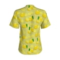 thumbnail image 3 of Uemuo Bright Lemons Printed Women's Classic V-Neck T-Shirt - Soft, Breathable, Moisture-Wicking, Perfect for Casual, Office, Travel, and Everyday Wear-Small, 3 of 5
