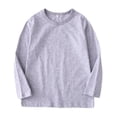 thumbnail image 5 of 3 Pack Boys Girls Shirts Long Sleeve Shirts for Toddler Cotton Tee Solid T-Shirts Kids Tees Tops 4-13 Years, 5 of 5
