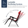 thumbnail image 7 of Best Choice Products Oversized Padded Zero Gravity Chair, Folding Outdoor Patio Recliner w/ Side Tray - Red, 7 of 7