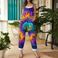 thumbnail image 5 of Women's Rompers Funny Spaghetti Strap Halloween Costumes Boho Floral Print Spooky Season Outfit Trendy Loose Romper Daily Party Outfits, 5 of 6