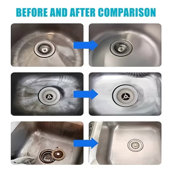 Faucet Cleaner Spray - Powerful Limescale & Rust Remover for Stainless Steel & Chrome Fixtures - Shine and Protect 60ml