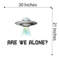 thumbnail image 4 of Are We Alone Aliens Mars Planets Outer Space Science Fiction Stranger Teddy Bear Trains Dino Dinosaurs Tractor Trucks Airplane Holiday Gift Decorating Ideas Wall Decal Sticker - Size: 30 In X 21 In, 4 of 5