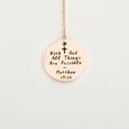 thumbnail image 3 of With God All Things are Possible Infinity Cross Necklace Religious Jewelry Inspirational Gift (Rose gold), 3 of 5
