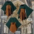 thumbnail image 3 of GYQMBT Women's Medieval Renaissance Costume Fairy Irish Victorian Gothic Dress Vintage Cosplay Lace Up Corset Dress,Gothic Dress Ladies for Halloween Carnival(Brown Green,2XL), 3 of 8