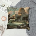 thumbnail image 2 of Havana Cuba Throw Pillow Cover Vintage Car Automobile Landscape Tourism Vacation House Tree Trip Pillow Case  Decorative Men Women Boy Girl Room Cushion Cover for Home Couch Bed, 2 of 5