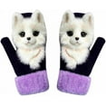 thumbnail image 3 of Cute Animal Mittens, 2023 New Handmade Knitted Plush Animal Mittens Gloves, Full Fingers Thickening Soft Winter Warm Mittens, 3 of 9