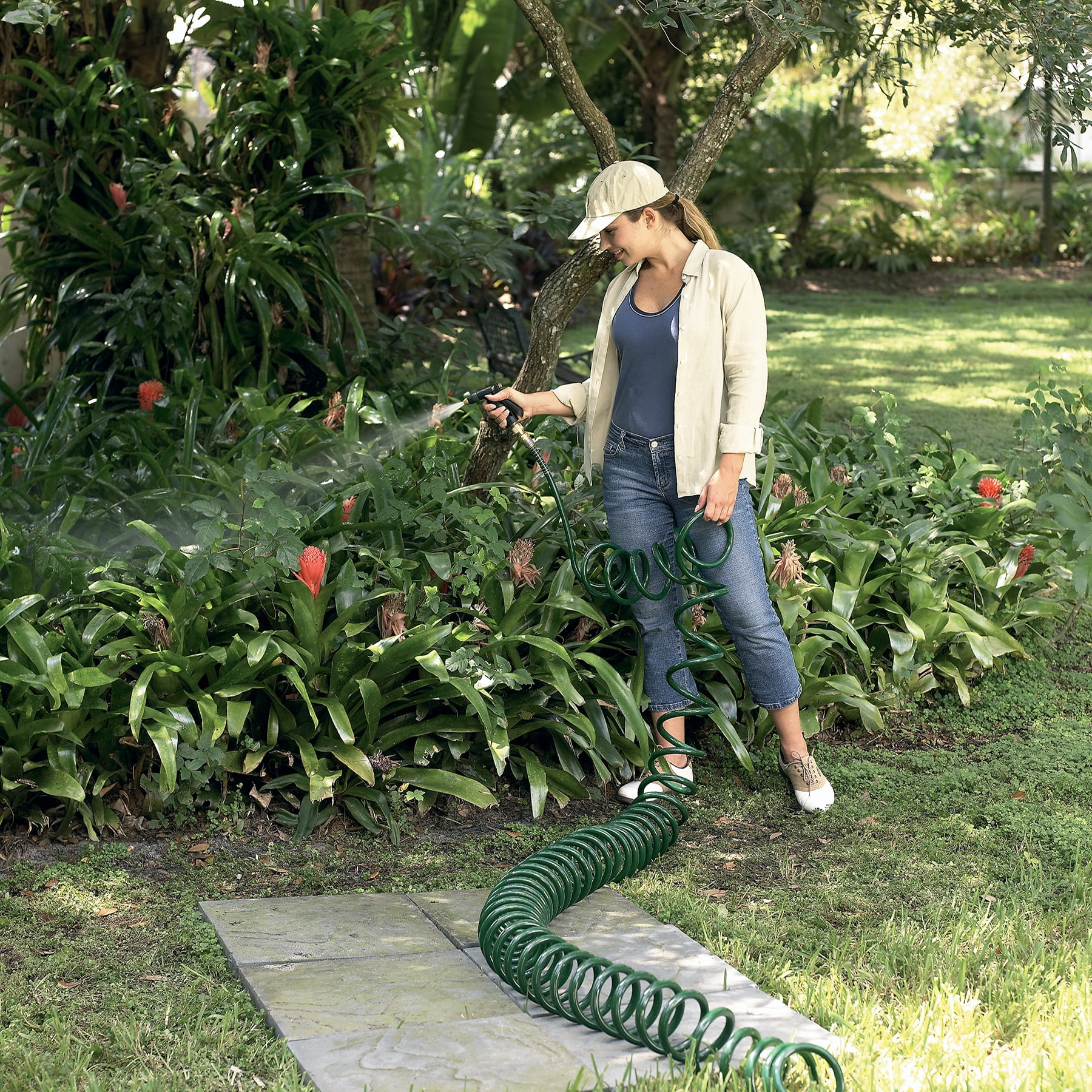 Flexon 0.5” x 25’ Lightweight Coil Garden Hose