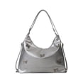 thumbnail image 2 of Bolso de hombro para mujer, de piel sintética, elegante, de gran capacidad, bolso de mano para viajes, vacaciones, desplazamientos, regalos del Día de Argén SM SunniMix Bolso de hombro para mujer, 2 of 8