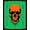 Green Orange Multicolor, Pattern 7, variant on ODIKA 8'x10' Washable Area Rug Durable, Non-Slip Goth Skull Vintage Damask Ornate Spooky Border Halloween Pastel for Living Room, Under Sectional, Family