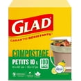 thumbnail image 2 of Glad 100% Compostable Bags - Small 10 Litres - Lemon scent, 100 Compost Bags, 2 of 8
