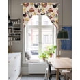 thumbnail image 4 of Farmhouse Rooster Swag Valances for Windows, Small Curtains Drapes, Vintage Watercolor Flowers Beige Kitchen Window Curtains Over Sink Rod Pocket Window Treatment Valance for Bedroom/Bathroom 56"x36", 4 of 5