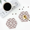 thumbnail image 5 of Pofeuu Dachshund And Hearts Print Leather Coasters Set of 6, Round Cups Mugs Mat Pad for Home Kitchen Heat Resistant Drink Coasters,Hexagon, 5 of 7