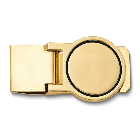 Gold-tone Metal Hinged Money Clip QGM2811