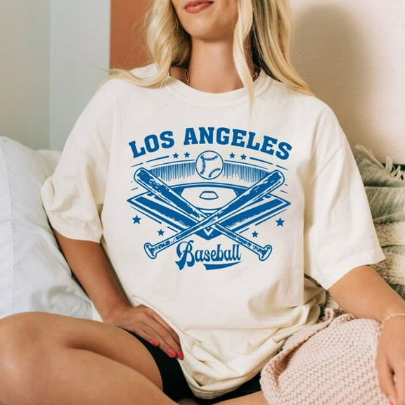 Los Angeles Baseball Comfort Color Vintage Style Unisex Tshirt, Los Angeles Baseball Gameday Retro 90s Shirt, LA Sports Shirt, Gift For Fans