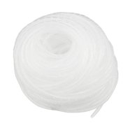 10mm Flexible Spiral Tube Cable Wire Wrap Computer Manage Cord White 2M ...