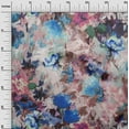 thumbnail image 3 of oneOone Cotton Jersey Medium Blue Fabric Abstract Floral Quilting Supplies Print Sewing Fabric By The Yard 58 Inch Wide, 3 of 4
