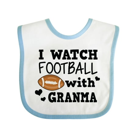 

Inktastic I Watch Football with My Granma Gift Baby Boy Bib