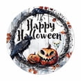 thumbnail image 1 of Less Than 5 Door Hanging Decoration Halloween Home Decor Crow Pumpkin Wooden Door Number Circular Logo Creative Decoration Card, 1 of 9