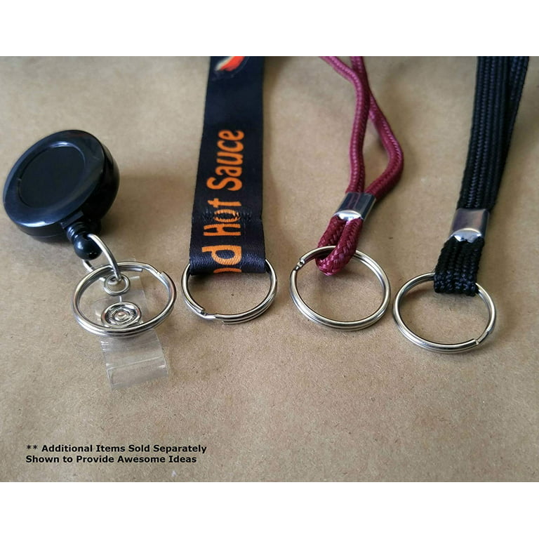 Specialist ID Bulk 100 Pack - Extra Large Key Rings - 1.25 inch Heat Treated & Lead Free - Heavy Duty Sturdy Metal Split Ring Keychains by SPE