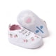 thumbnail image 3 of Zapatos de bebé elegantes y bonitos con bordado de mezclilla hechos a mano, suela antideslizante, zapatos suaves con cordones para bebés, color blanco, 11 cm/4,3 pulgadas, 3 of 12