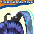 thumbnail image 5 of Purple and Black Tie Dye Pattern 17" School Backpacks for Teens,Waterproof Oxford Fabric,S-Shape Padded Straps for School,Travel,Hiking,Camping, 5 of 6