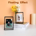 thumbnail image 3 of Gold Floating Frame &#x Vertical Set For Picture x x x Tabletop Shelf Photo Frame Classy For Wedding Birthday Anniversary Home or Office Decor, 3 of 7