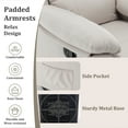 thumbnail image 7 of Korser Swivel Rocker Small Recliner Chair for Small Spaces for Living Room,Nursery,Beige, 7 of 7