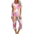 thumbnail image 1 of Conjunto de Verano para las Mujeres Impreso Cuello Redondo sin Mangas Y Pantalones, Casual de Dos Piezas para las Mujeres, 1 of 4