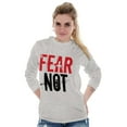 thumbnail image 3 of Fear Not Paint Splatter Christian Plus Size Long Sleeve Graphic Tee Shirt Brisco Brands 2X, 3 of 5