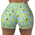 thumbnail image 2 of Haiem Avocado and Hearts No Front Seam Biker Shorts for Women Yoga Workout Gym Bike Shorts with Tummy Control Moisture-Wicking-XX-Large, 2 of 9