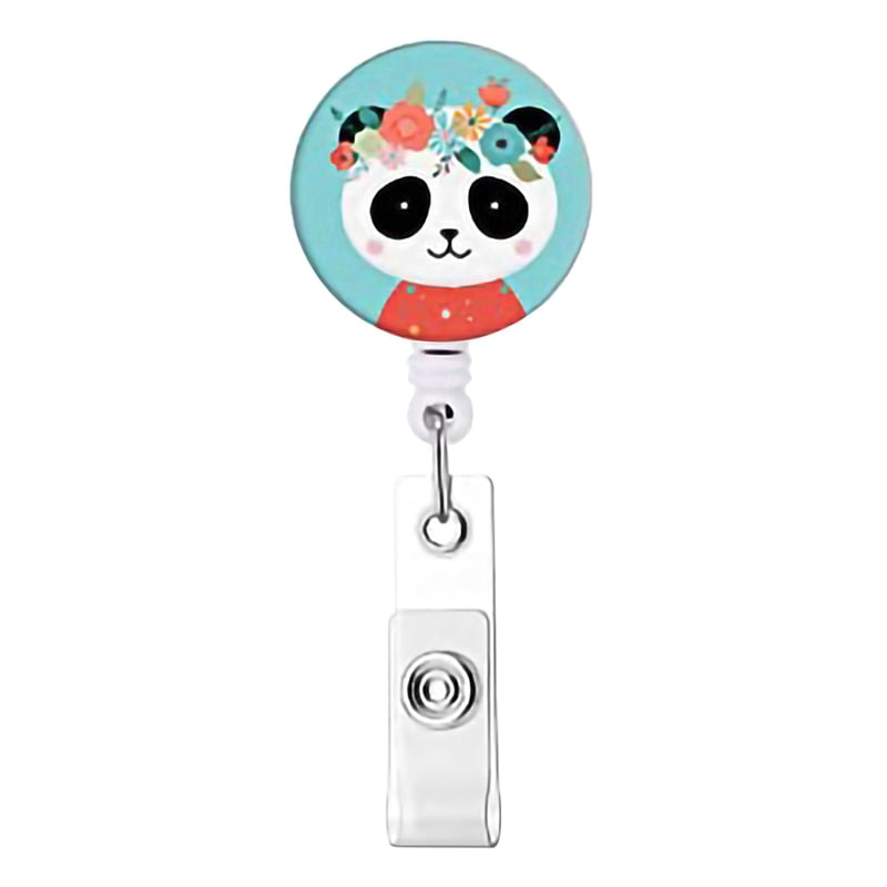 18 Pcs Animal Badge Reels Retractable Badge Holder with Alligator Clip Nurse Cute Badge Clip for ID Card Holders
