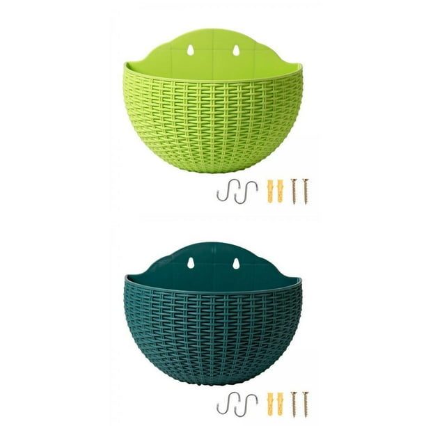 2x de pared moderna Colgador de de riego automático Soportes de cesta para colgar para oficina Interior Sala de estar al aire libre Decoración de verde Gloria Jardinera colgante