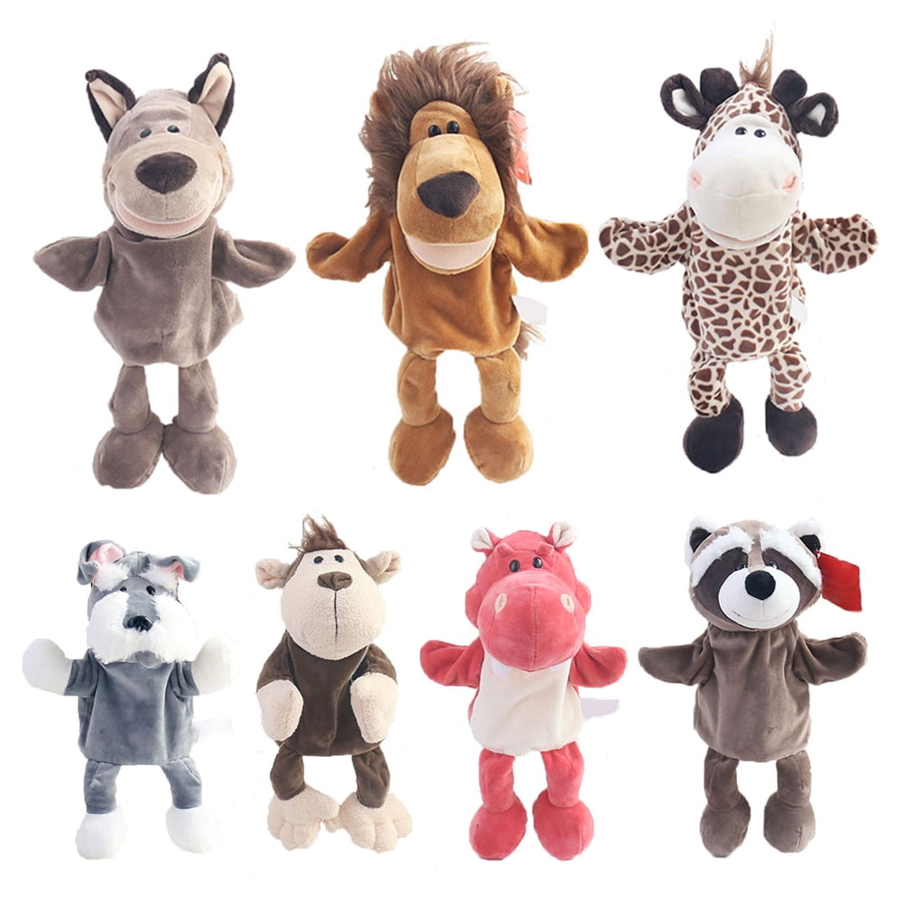 Giraffe Hand Puppet Plush Stuffed Toys Education Animal Story Telling Kids Dolls 